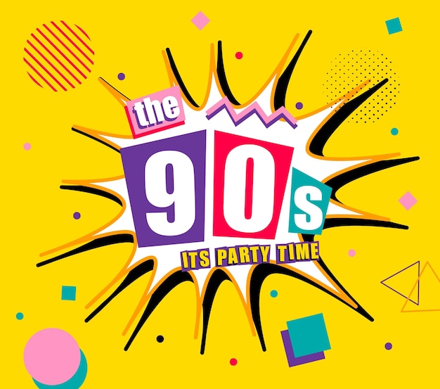 Label im Stil der 90er
