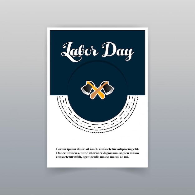 Labor day card mit einzigartigen und kreativen