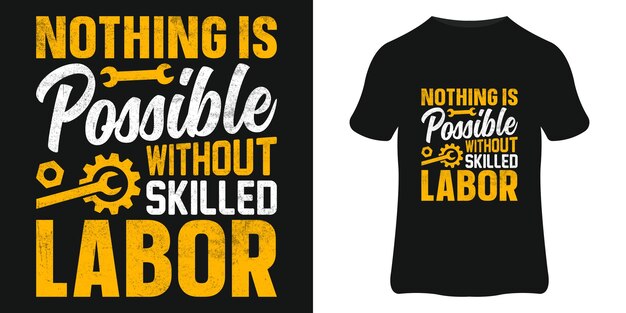 Labor Day T-Shirt Design Druckvorlage und Typografie-Zitat-Vektor