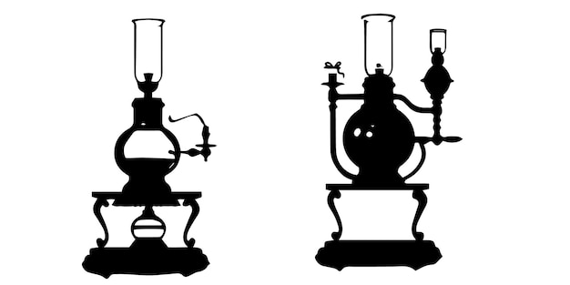 Laborflasche silhouette vektor-illustration