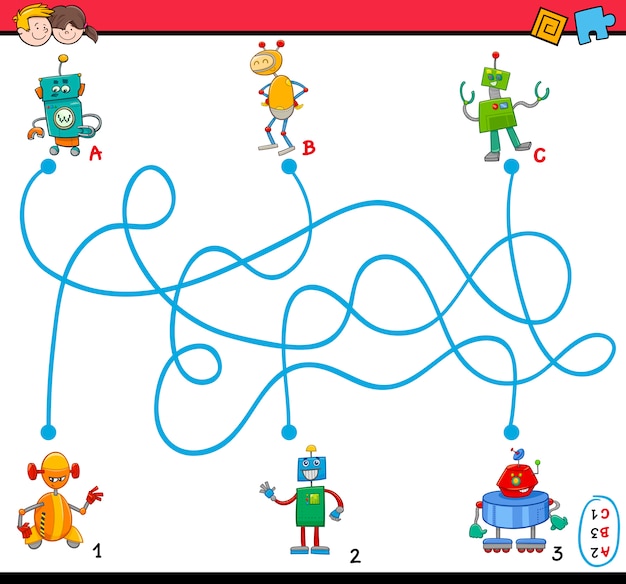 Labyrinth-Puzzle-Aktivität für Kinder