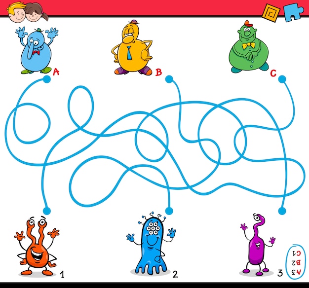 Labyrinth-Puzzle-Aktivität für Kinder