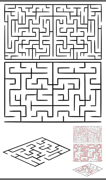 Labyrinthe oder labyrinthe diagramme festgelegt