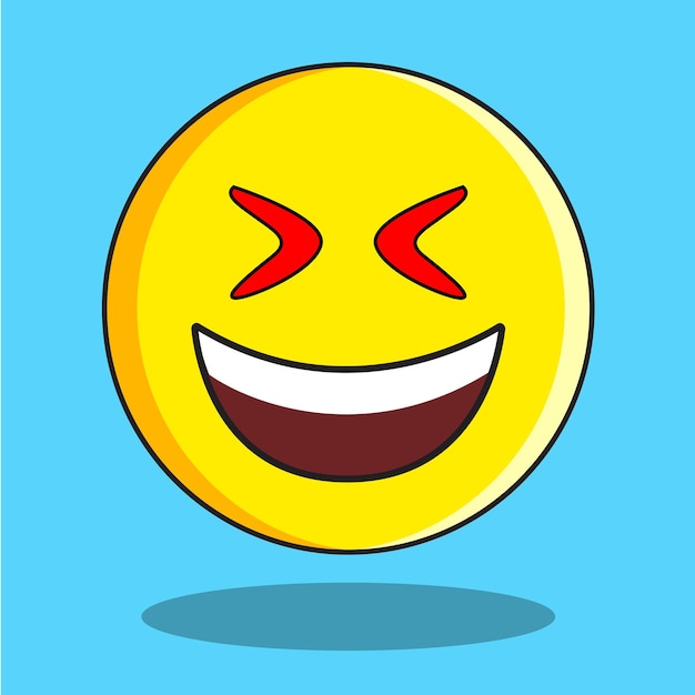 Lach-Emoji-Vektor-Illustration