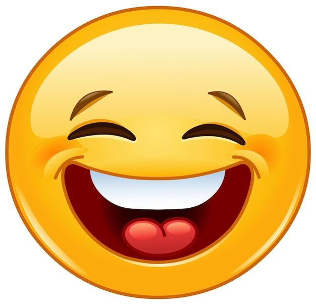 Lachen mit geschlossenen Augen Emoticon