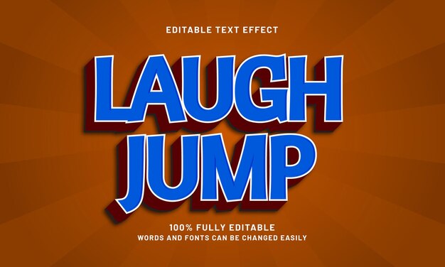 Lachen, springen, bearbeitbare Texteffekte mit einem Kinder- und Spielthema