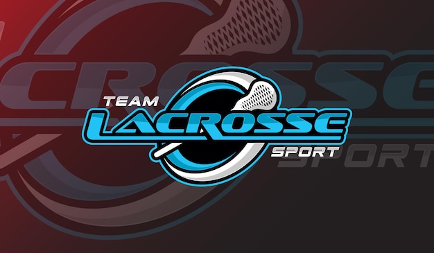 Lacrosse-logo-sport geeignet für team-liga-turnier-emblem-design