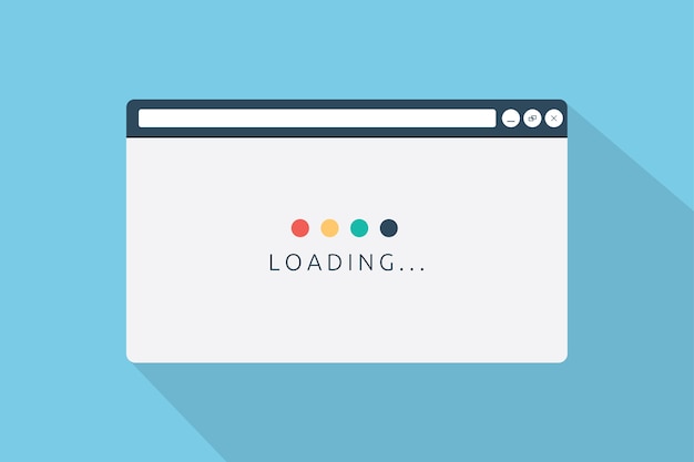 Lade den Seitenbrowser im flachen Stil