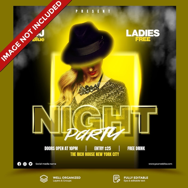 Ladies Night Party Media Social Post
