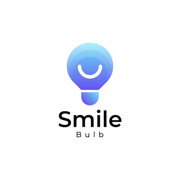 Lächeln-glühbirnen-logo glühbirne farbverlauf buntes logo