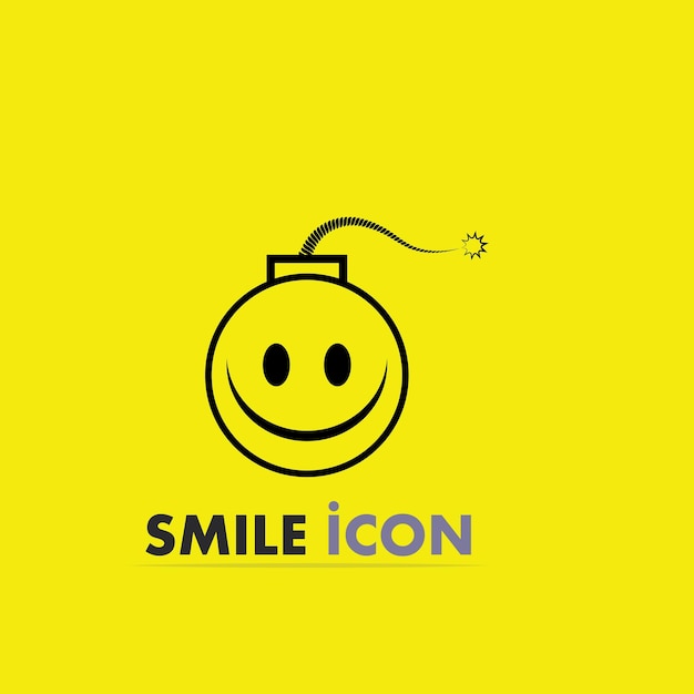 Lächeln-symbol, lächeln, logo-vektor-design glückliches emoticon geschäft, lustiges design und vektor-emoji-glück