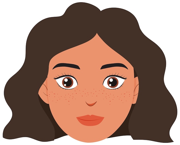 Lächelnde Frau mit Freckles