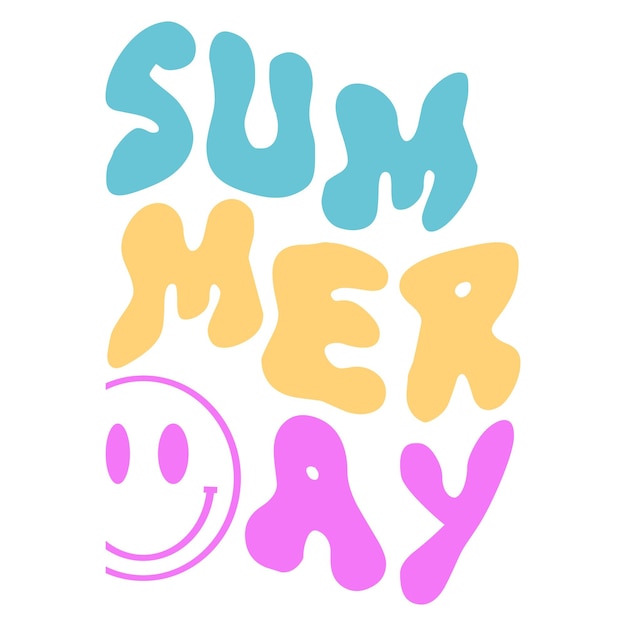 Lächelnde sonne gesicht sommer zitiert sommertag svg geschnittene dateien typografie-t-shirt-design für den druck