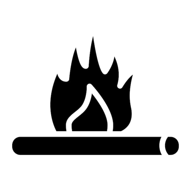 Vektor lagerfeuer-ikonen vektorbild kann für abenteuer verwendet werden