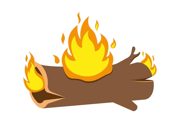 Vektor lagerfeuer mit lagerfeuerveranschaulichung