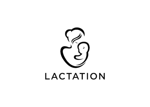 Laktation-logo-design-vektor-illustration