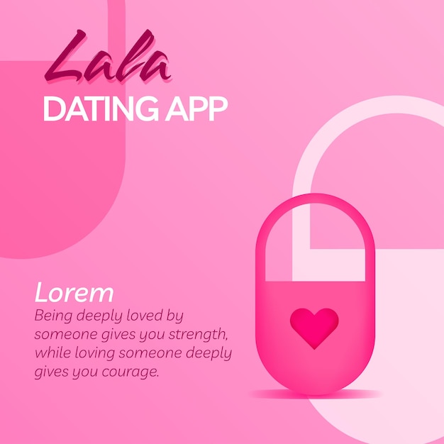 Lala dating app social media post illustration