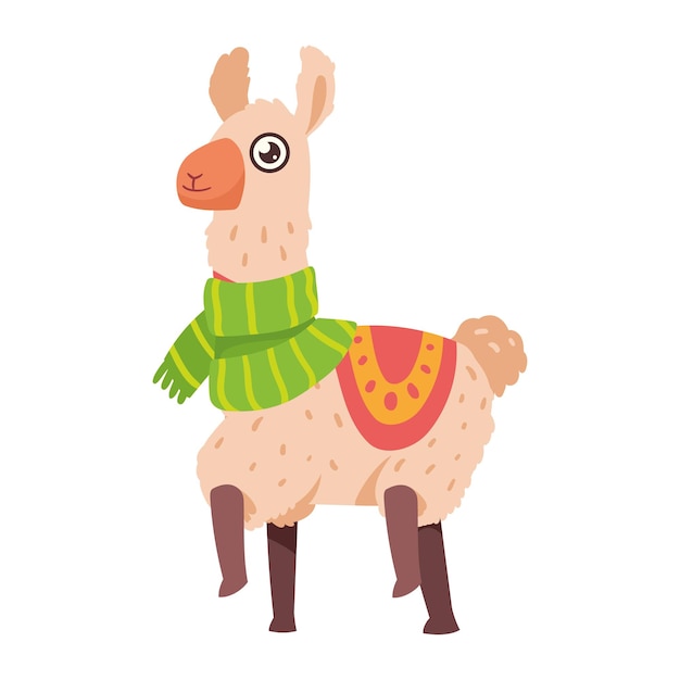 Lama mit grünem Schalcharakter