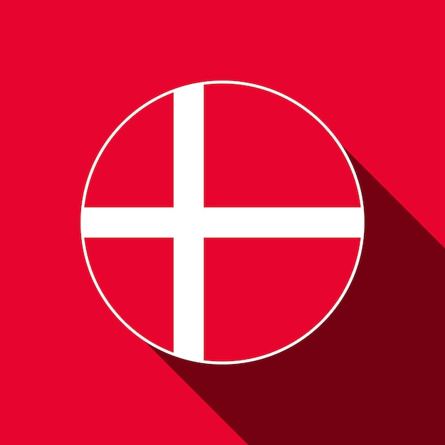 Land Dänemark Dänemark Flagge Vektor-Illustration