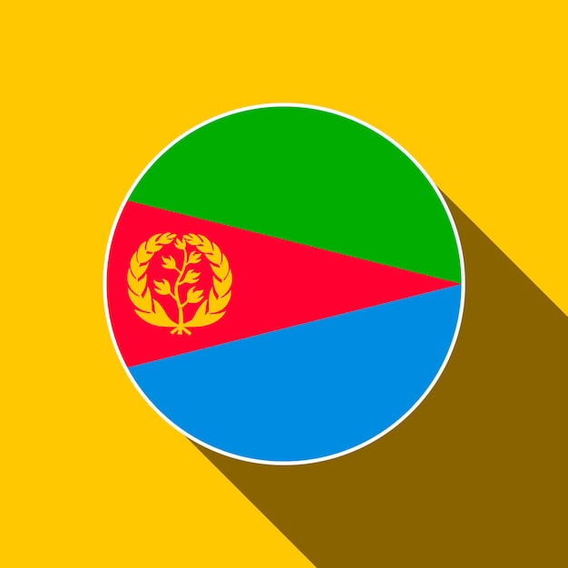 Land Eritrea Eritrea-Flagge Vektorillustration