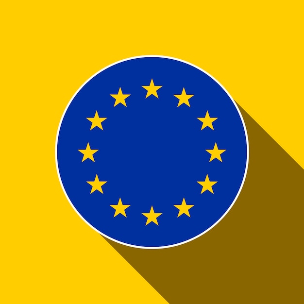 Land Europäische Union Flagge der Europäischen Union Vektorillustration