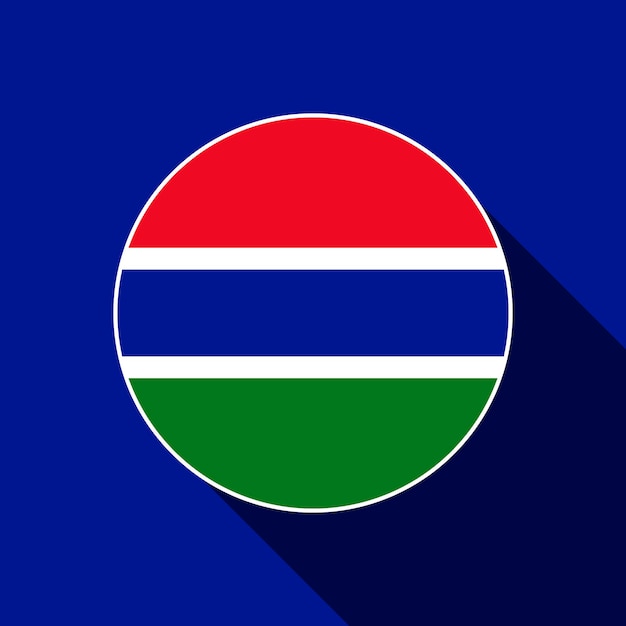 Land Gambia Gambia-Flagge Vektorillustration