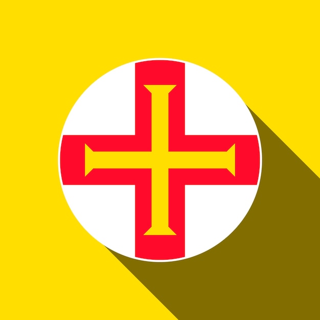 Land Guernsey Guernsey-Flagge Vektorillustration