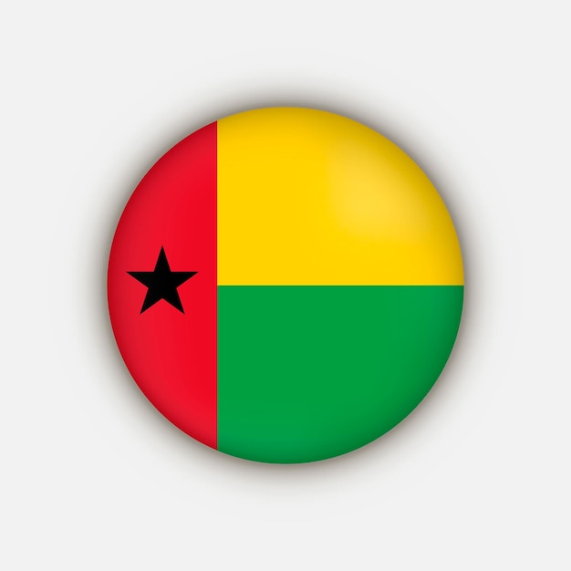 Land GuineaBissau GuineaBissau Flagge Vektorillustration