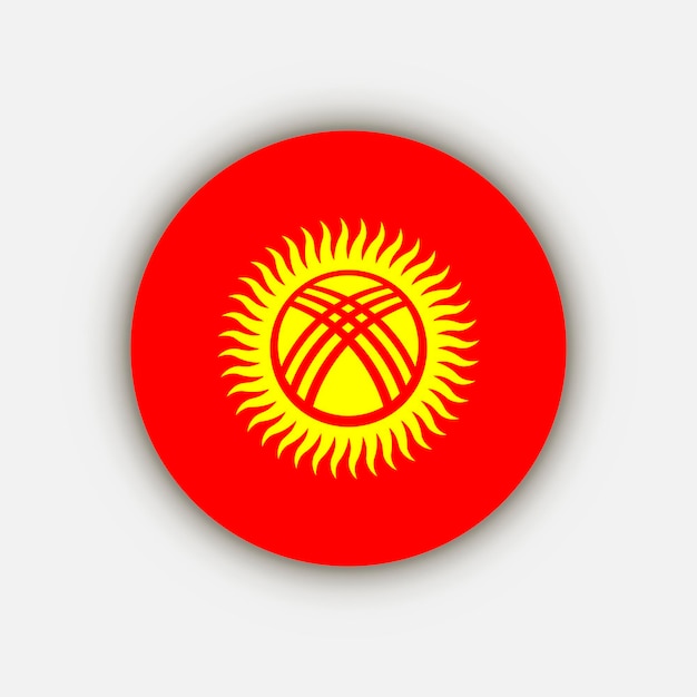 Land Kirgisistan Kirgisistan-Flagge Vektorillustration