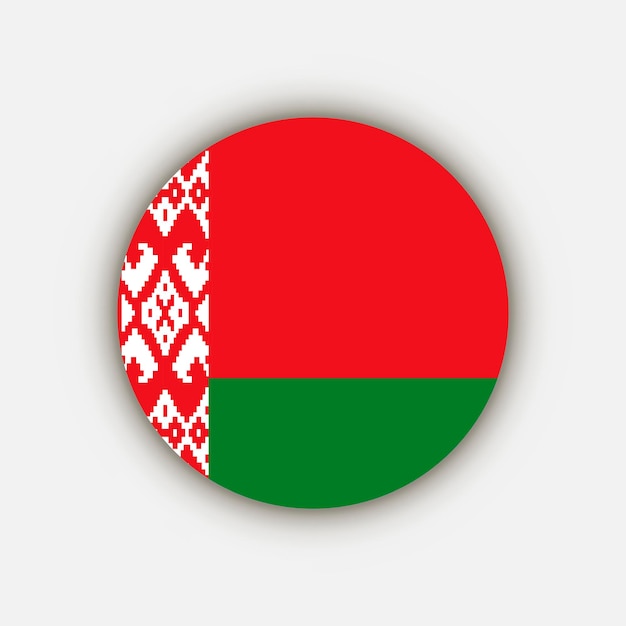 Land weißrussland weißrussland flagge vektor-illustration