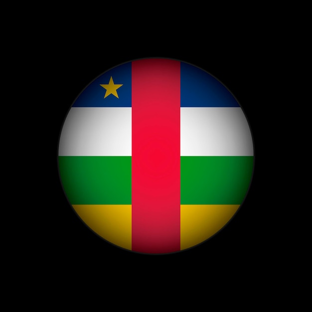 Land zentralafrikanische republik flagge der zentralafrikanischen republik vektorillustration