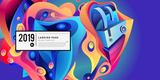 Landing Page Banner Vector Design-Vorlage