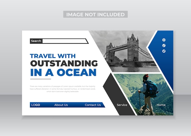 Landing Page-Design für Reisebüros