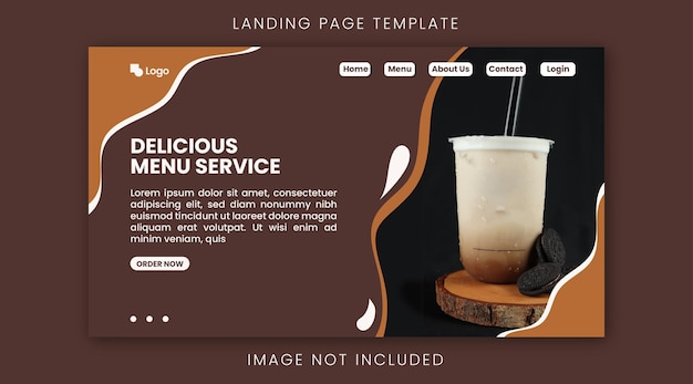 Landing page food promotion banner-vorlage