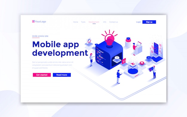 Landing Page für die Entwicklung mobiler Apps