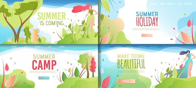 Landing page summer set bietet erholung und freizeit