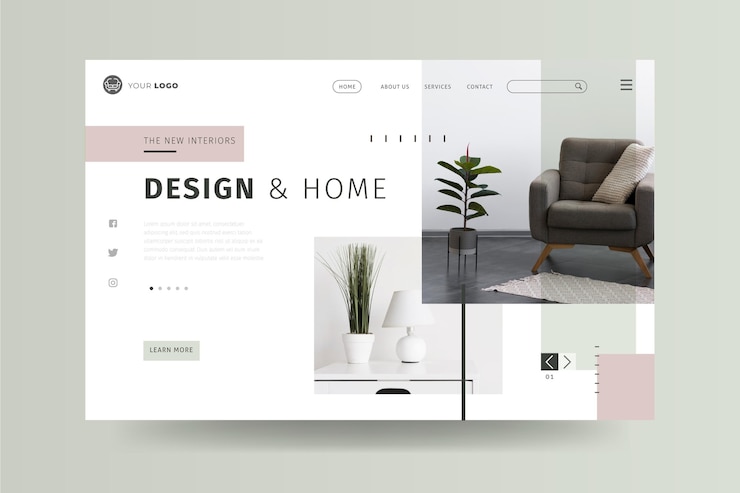 Vektor landing page template