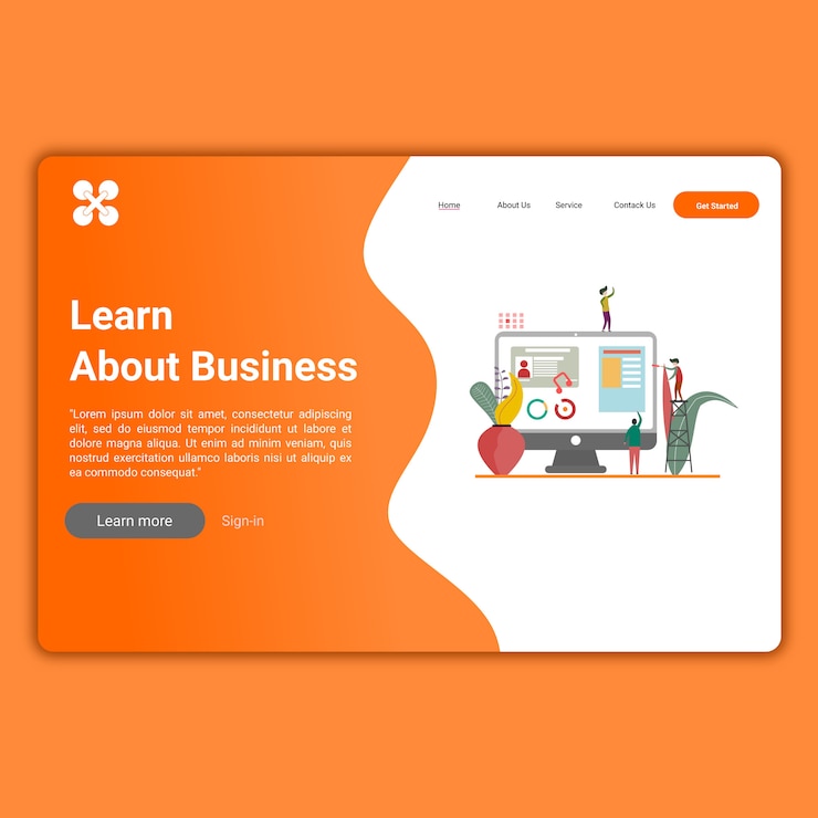 Vektor landing page template