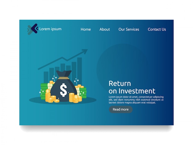 Landing-page-vorlage für investment-business-konzept