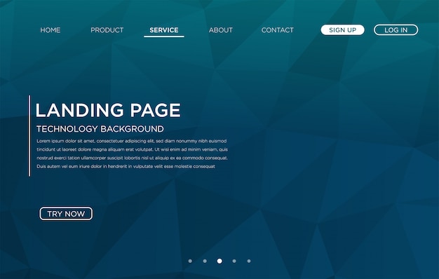 Landing-page-website hintergrundvorlage design