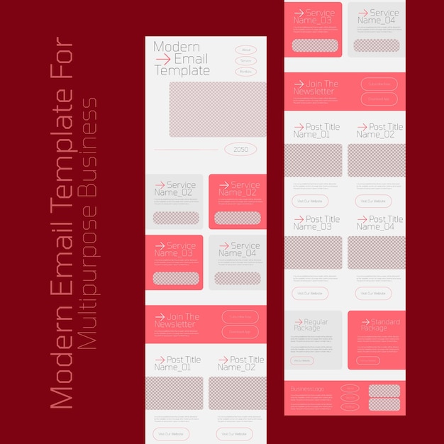 Vektor landing page wireframe-design für unternehmen einseitige website-layout-vorlage moderne responsive desi