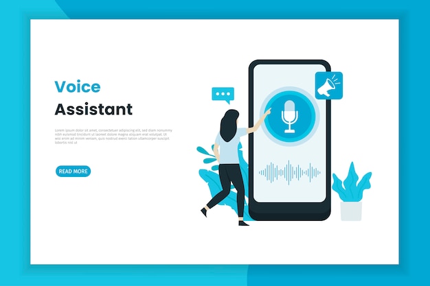 Landingpage der illustration zur sprachassistentensteuerung