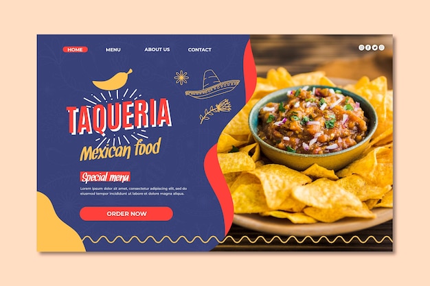 Landingpage des mexikanischen Restaurants