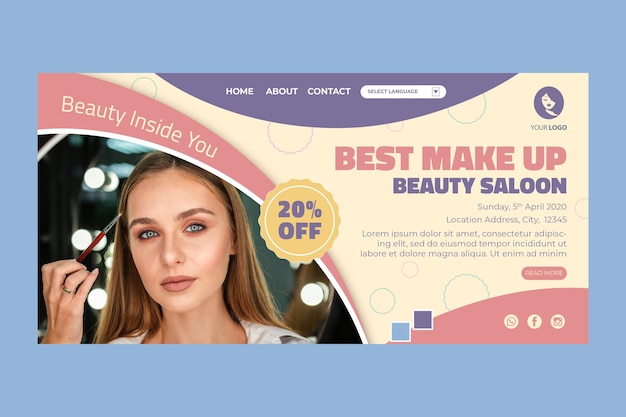 Landingpage des Schönheitssalons