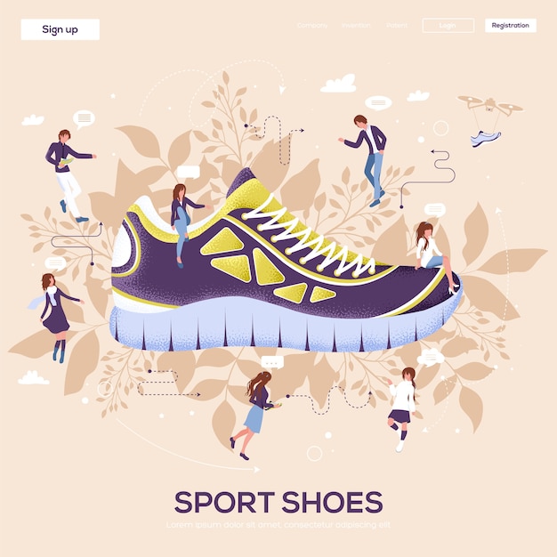 Landingpage für sportschuhe