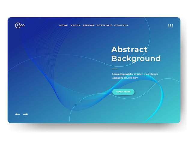 Landingpage-Vorlage für flüssige Formen