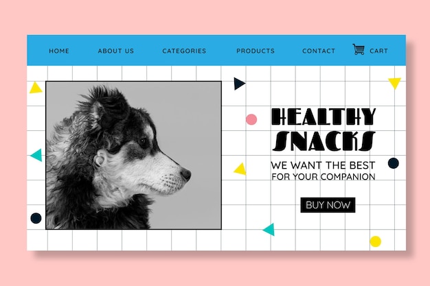 Landingpage-Vorlage für Tierfutter