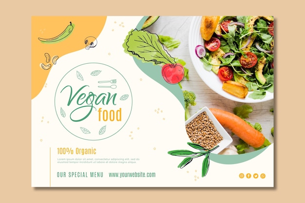 Landingpage-Vorlage für veganes Essen