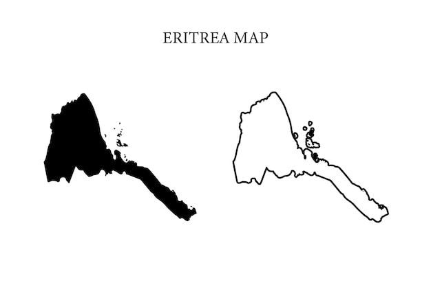Landkarte der Region Eritrea Vektor