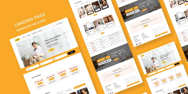Landungsseite der Hotel-Website
